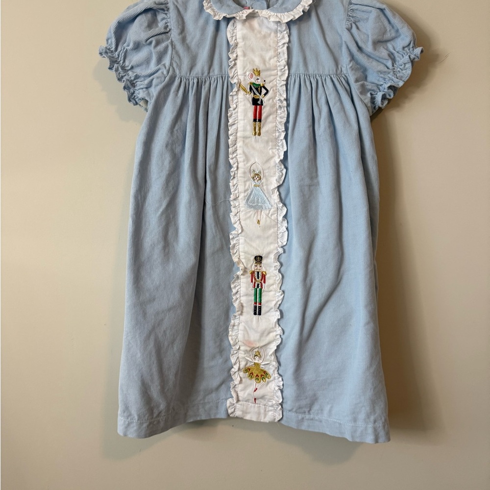 Posh pickle luxury girls holiday Christmas dress with embroidery size 6